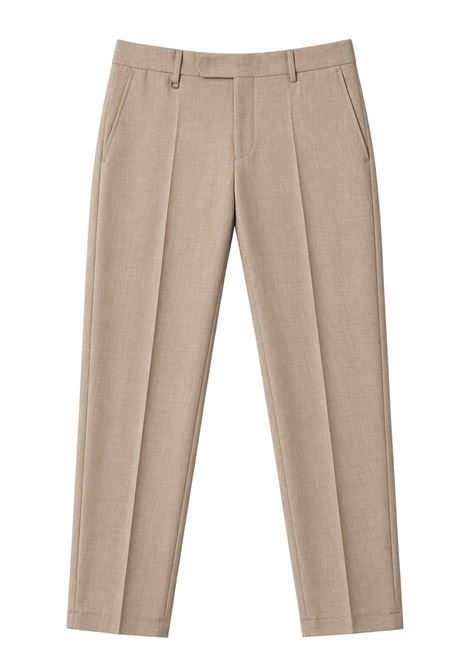 Pantalone PT Torino beige mélange con pinces e taglio sartoriale PT TORINO | Pantaloni | CO-RFZ1Z00FWD0060